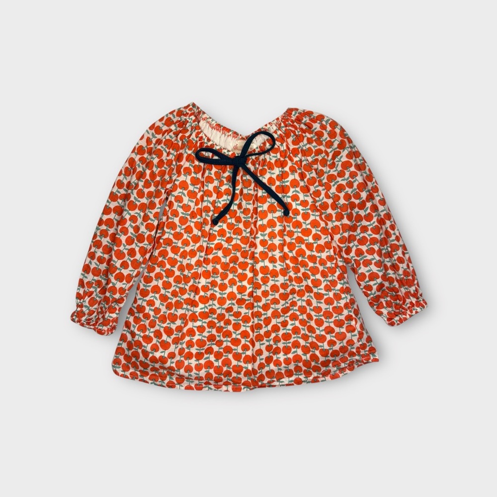 Buckleberry Kids Floral Apple Pattern Long Sleeve Top